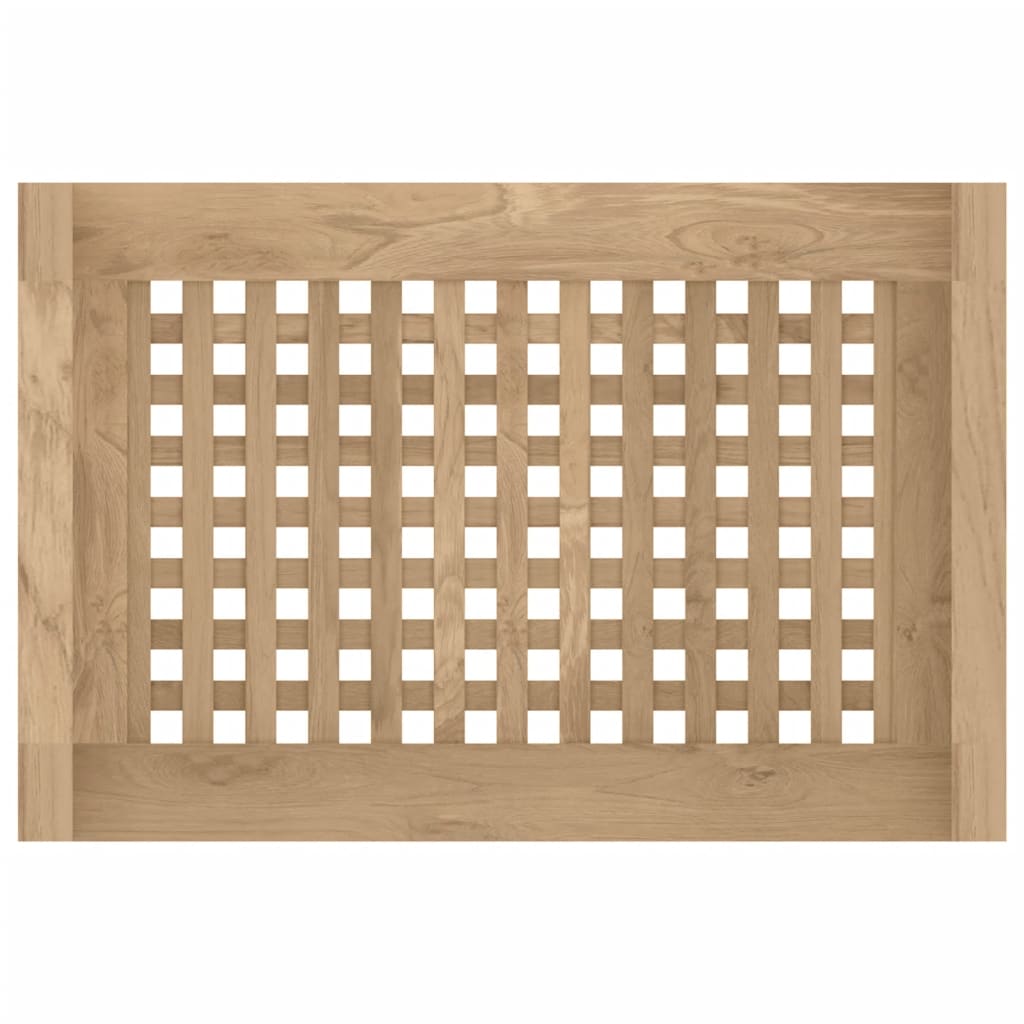 vidaXL Bathroom Side Table 17.7"x11.8"x17.7" Solid Wood Teak-3