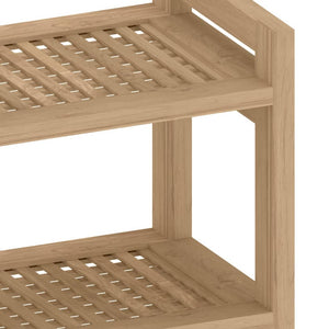 vidaXL Bathroom Side Table 17.7"x11.8"x17.7" Solid Wood Teak-4