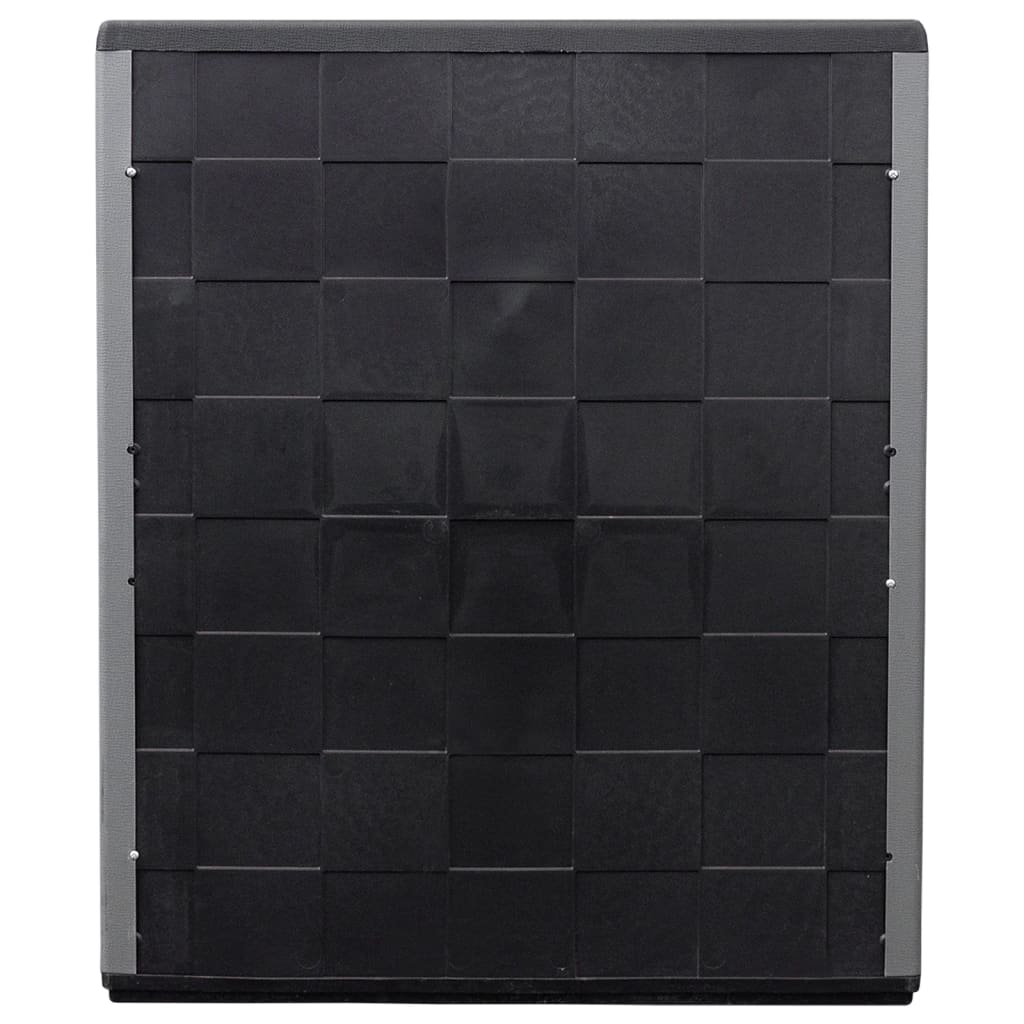 vidaXL Garden Storage Cabinet Gray and Black 26.8"x14.6"x33.1" PP-4
