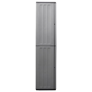 vidaXL Garden Storage Cabinet Gray and Black 26.8"x14.6"x64.2" PP-3