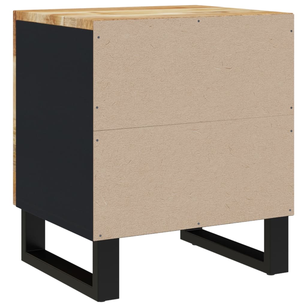vidaXL Bedside Cabinets 2 pcs 15.7"x13"x18.1" Solid Wood Mango-3