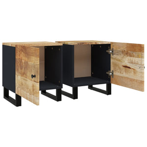 vidaXL Bedside Cabinets 2 pcs 15.7"x13"x18.1" Solid Wood Mango-6