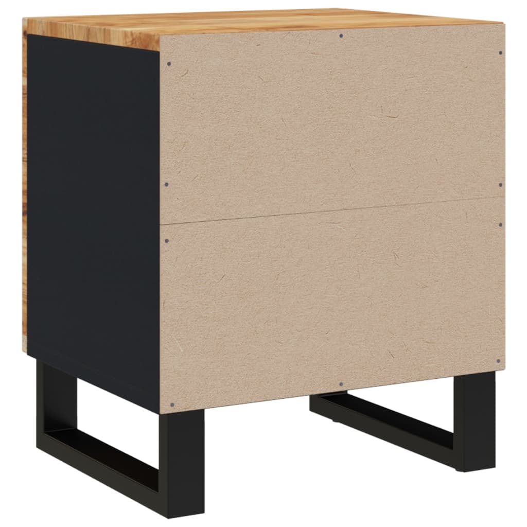vidaXL Bedside Cabinet 15.7"x13"x18.1" Solid Wood Acacia-2