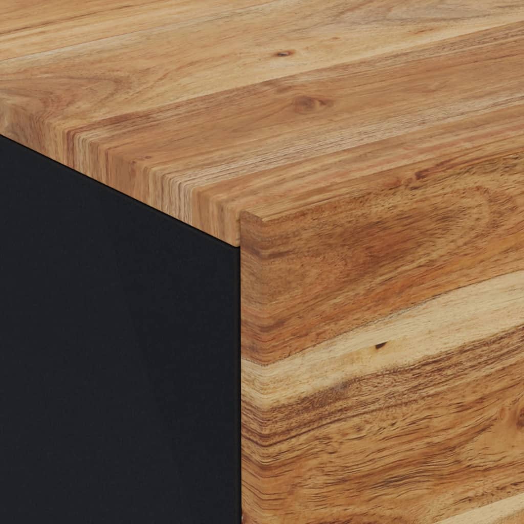 vidaXL Bedside Cabinet 15.7"x13"x18.1" Solid Wood Acacia-3