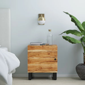 vidaXL Bedside Cabinet 15.7"x13"x18.1" Solid Wood Acacia-0