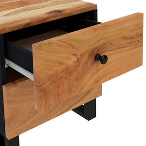 vidaXL Bedside Cabinets 2 pcs 15.7"x13"x18.1" Solid Wood Acacia-7