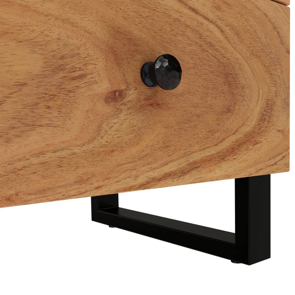 vidaXL Bedside Cabinets 2 pcs 15.7"x13"x18.1" Solid Wood Acacia-8