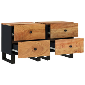 vidaXL Bedside Cabinets 2 pcs 15.7"x13"x18.1" Solid Wood Acacia-9