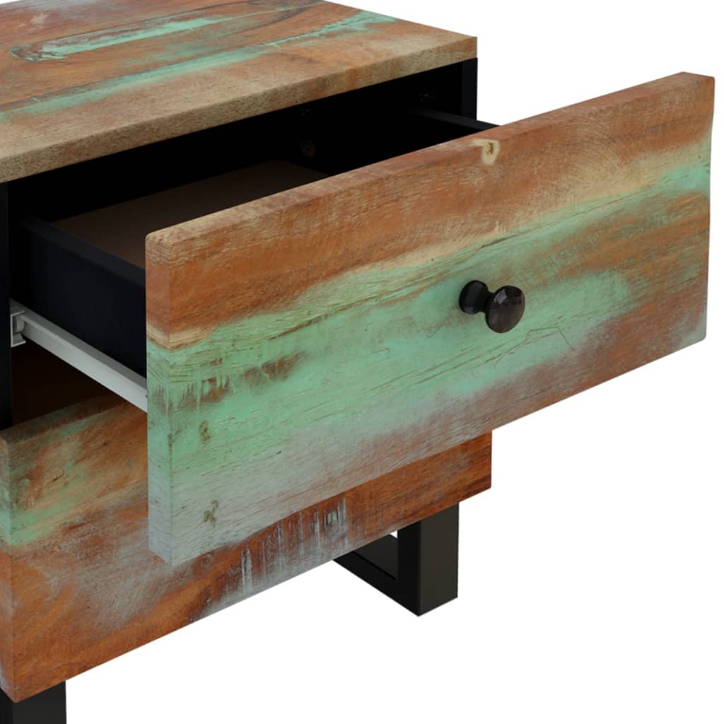 vidaXL Bedside Cabinets 2 pcs 15.7"x13"x18.1" Solid Wood Reclaimed-7