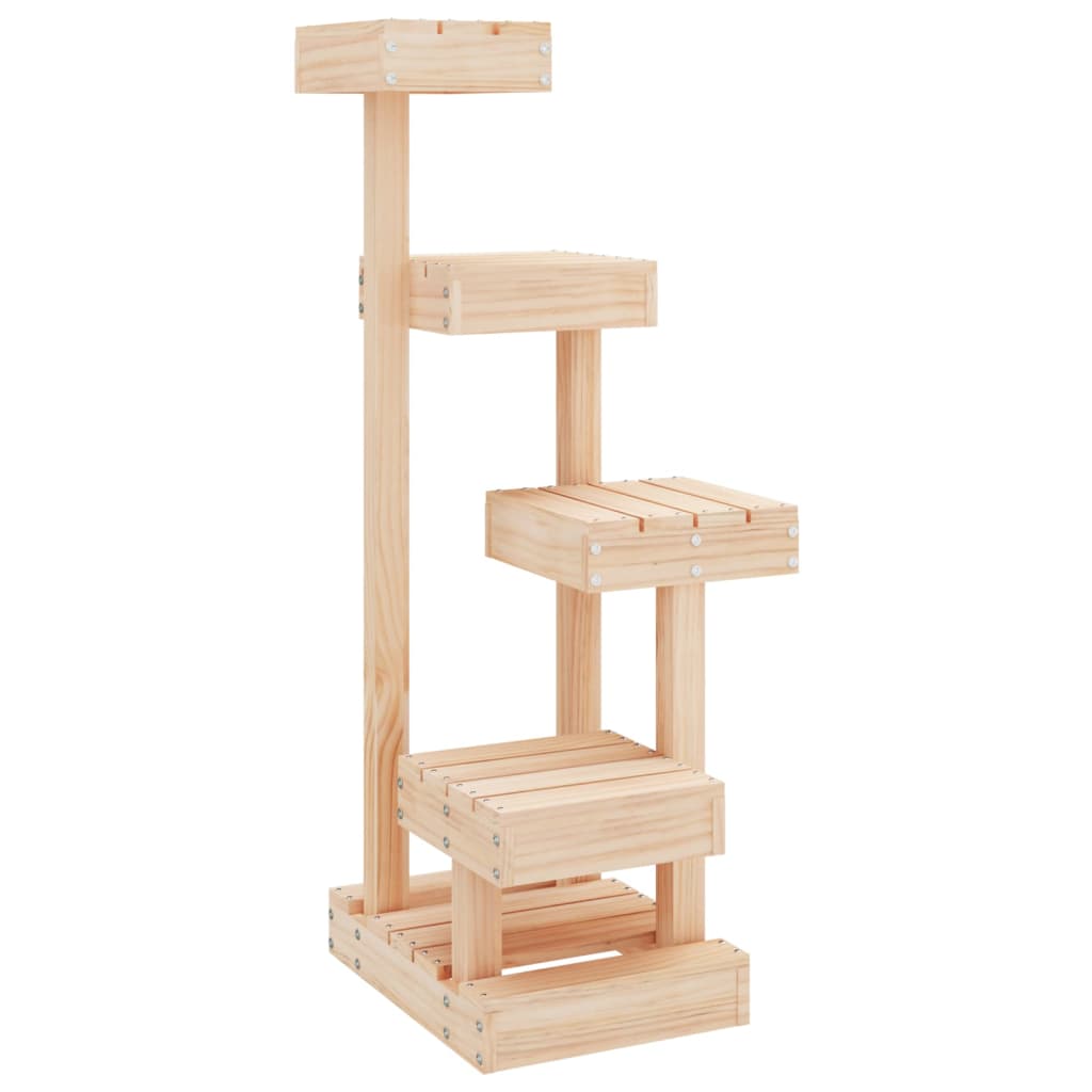 vidaXL Cat Tree Tall Large Activity Center Tower Furniture Solid Wood Pine-0