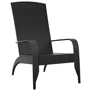 vidaXL Adirondack Chair Lounge Patio Lawn Chair Outdoor Seating Poly Rattan-0