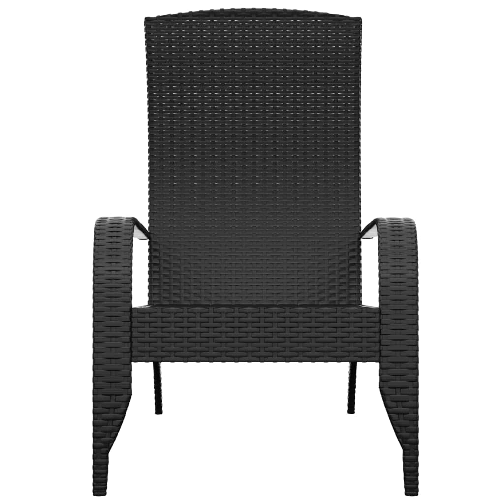vidaXL Adirondack Chair Lounge Patio Lawn Chair Outdoor Seating Poly Rattan-10