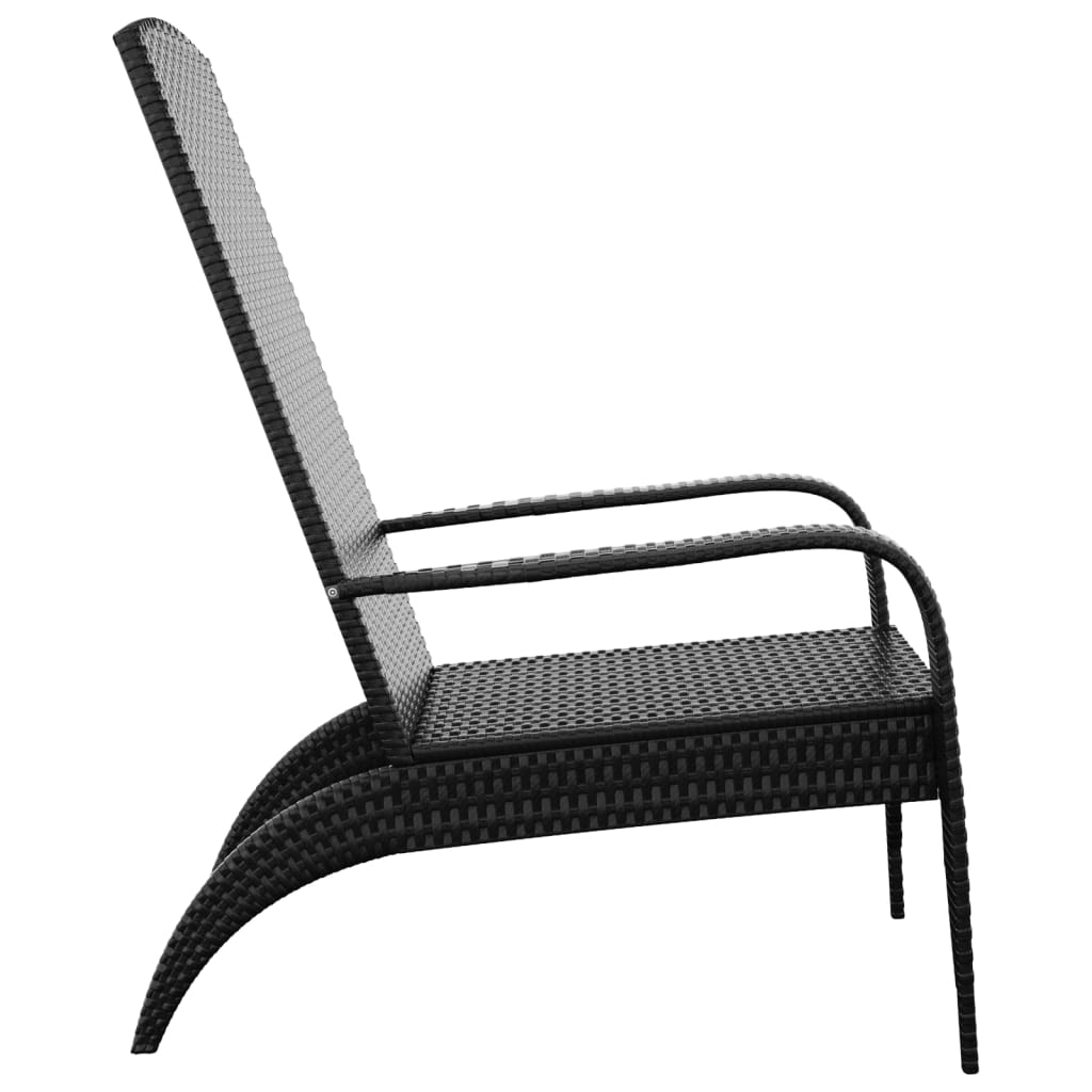 vidaXL Adirondack Chair Lounge Patio Lawn Chair Outdoor Seating Poly Rattan-12