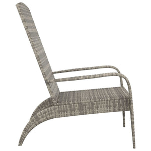 vidaXL Adirondack Chair Lounge Patio Lawn Chair Outdoor Seating Poly Rattan-5