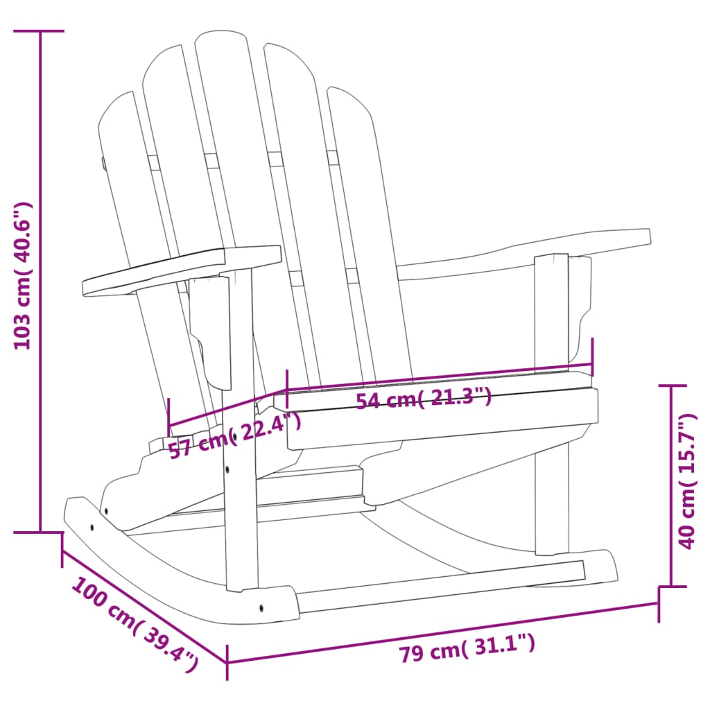 vidaXL Adirondack Chair Patio Lawn Chair Weather Resistant Solid Wood Teak-1