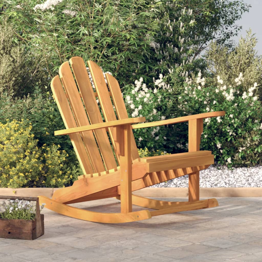 vidaXL Adirondack Chair Patio Lawn Chair Weather Resistant Solid Wood Teak-4