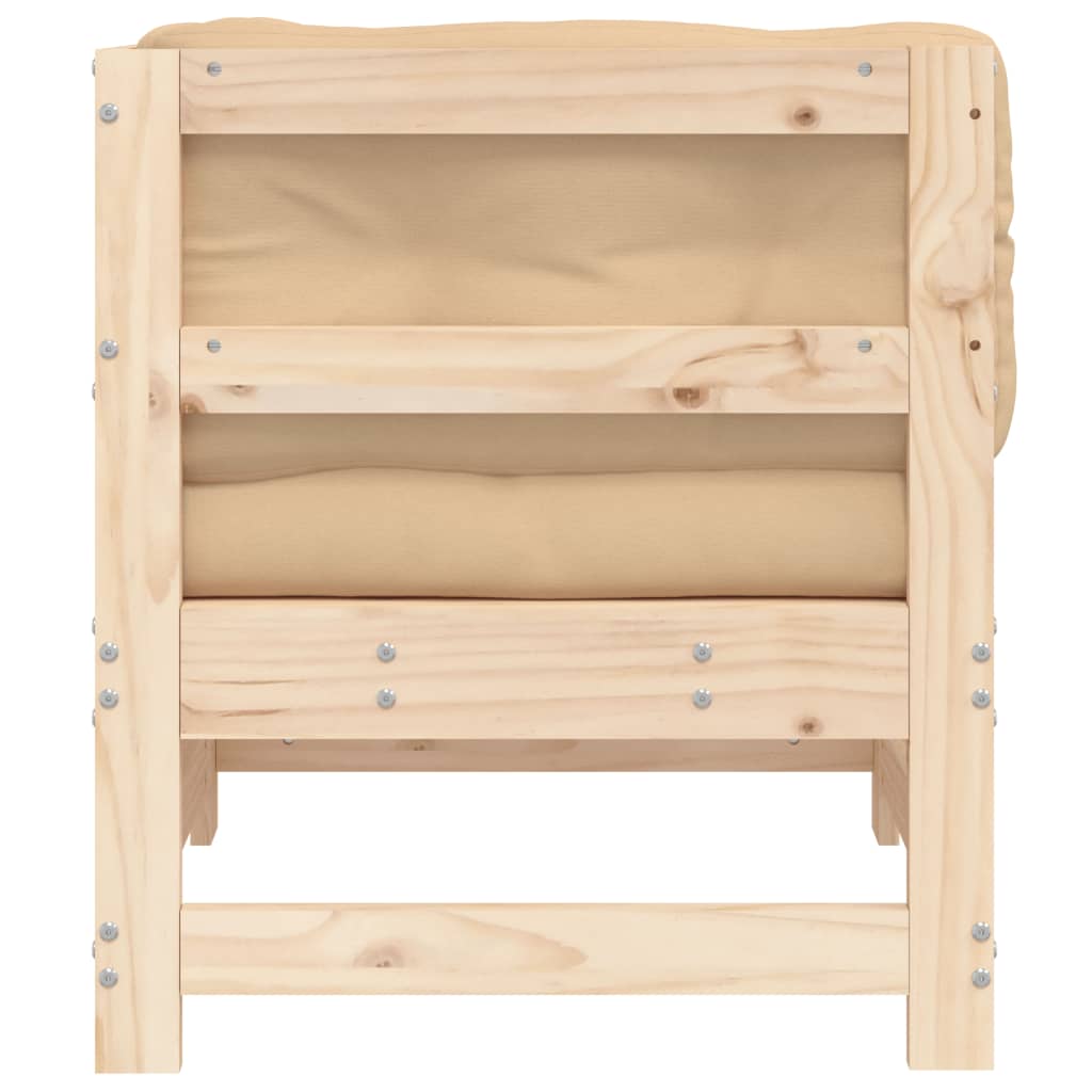 vidaXL Corner Sofa with Cushions Solid Wood Pine-2