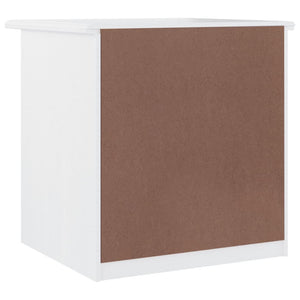 vidaXL Bedside Cabinet ALTA White 16.9"x13.8"x15.9" Solid Wood Pine-4