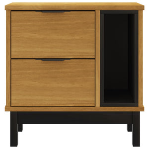 vidaXL Bedside Cabinet FLAM 19.3"x13.8"x19.7" Solid Wood Pine-3