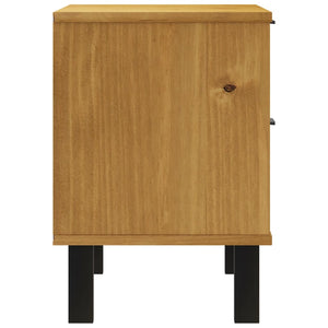 vidaXL Bedside Cabinet FLAM 19.3"x13.8"x19.7" Solid Wood Pine-4