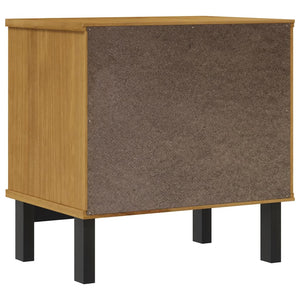 vidaXL Bedside Cabinet FLAM 19.3"x13.8"x19.7" Solid Wood Pine-5