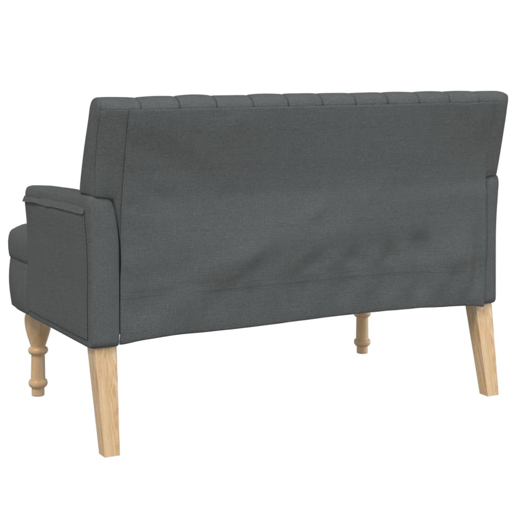 vidaXL Bench with Cushions Upholstered Seating for Bedroom Living Room Fabric-3