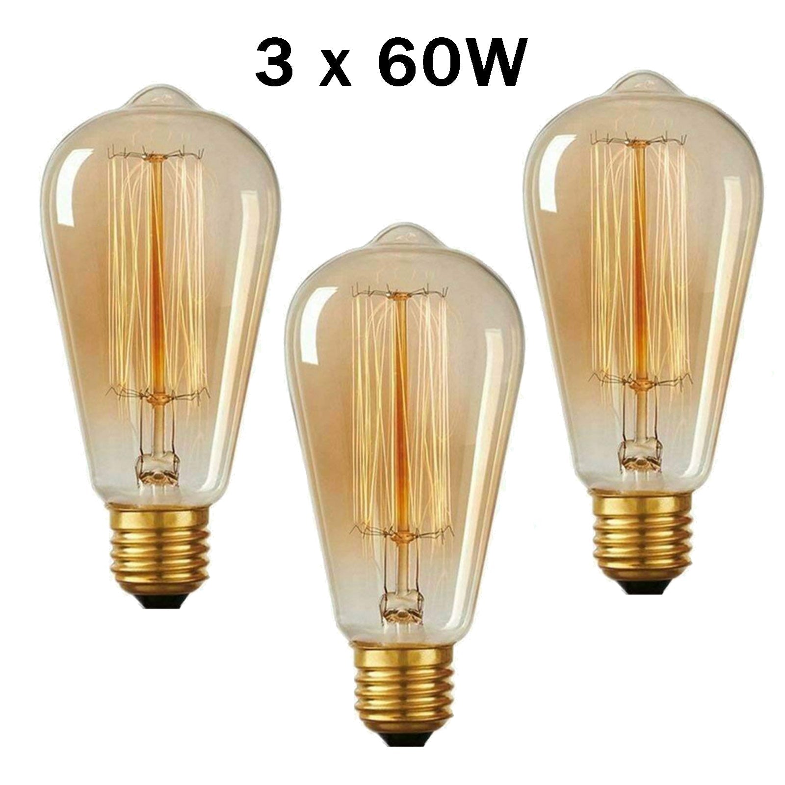 E26 ST64 60W Vintage Retro Industrial Filament Dimmable Bulb~1145-6