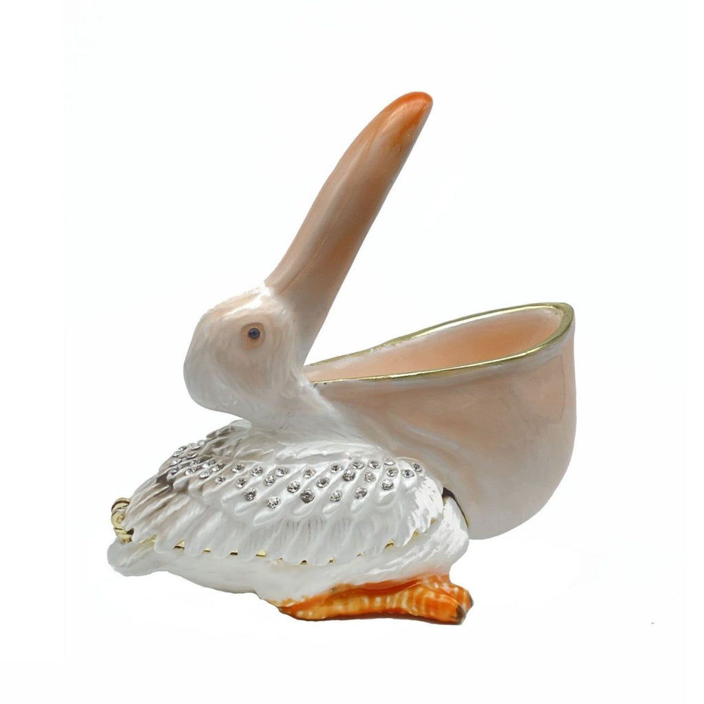 White pelican trinket box - 99fab 