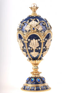Music Playing Blue Faberge Egg-2
