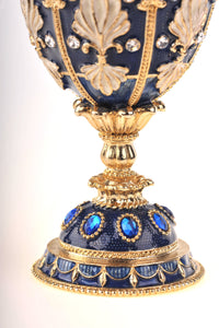 Music Playing Blue Faberge Egg-7