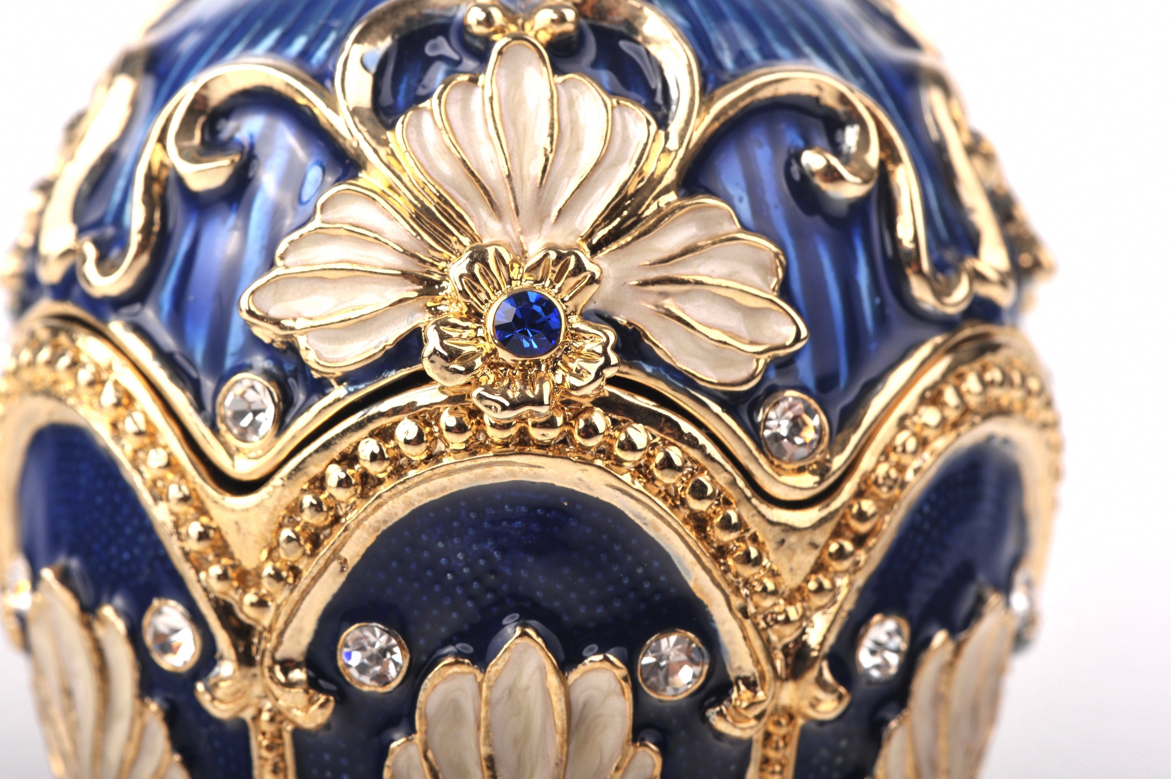 Music Playing Blue Faberge Egg-8