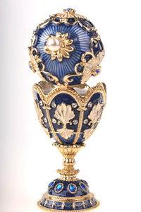 Music Playing Blue Faberge Egg-16