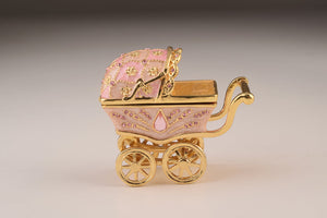 Pink Baby Carriage Trinket Box-2