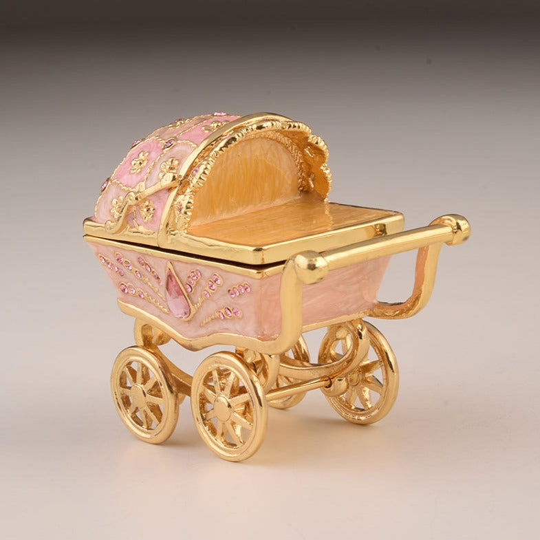 Pink Baby Carriage Trinket Box-0