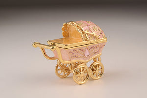 Pink Baby Carriage Trinket Box-3