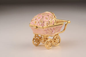 Pink Baby Carriage Trinket Box-6