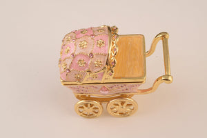 Pink Baby Carriage Trinket Box-10