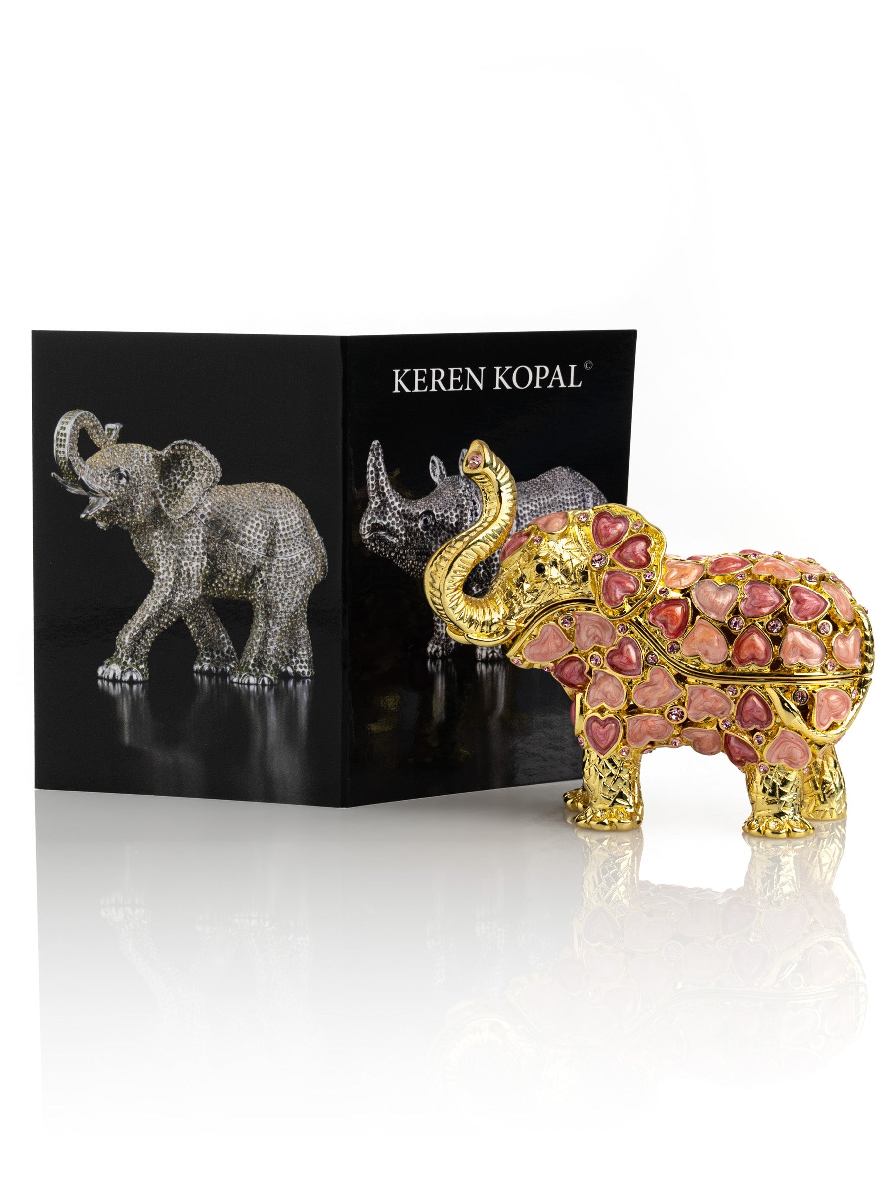 Golden Elephant with Hearts-2