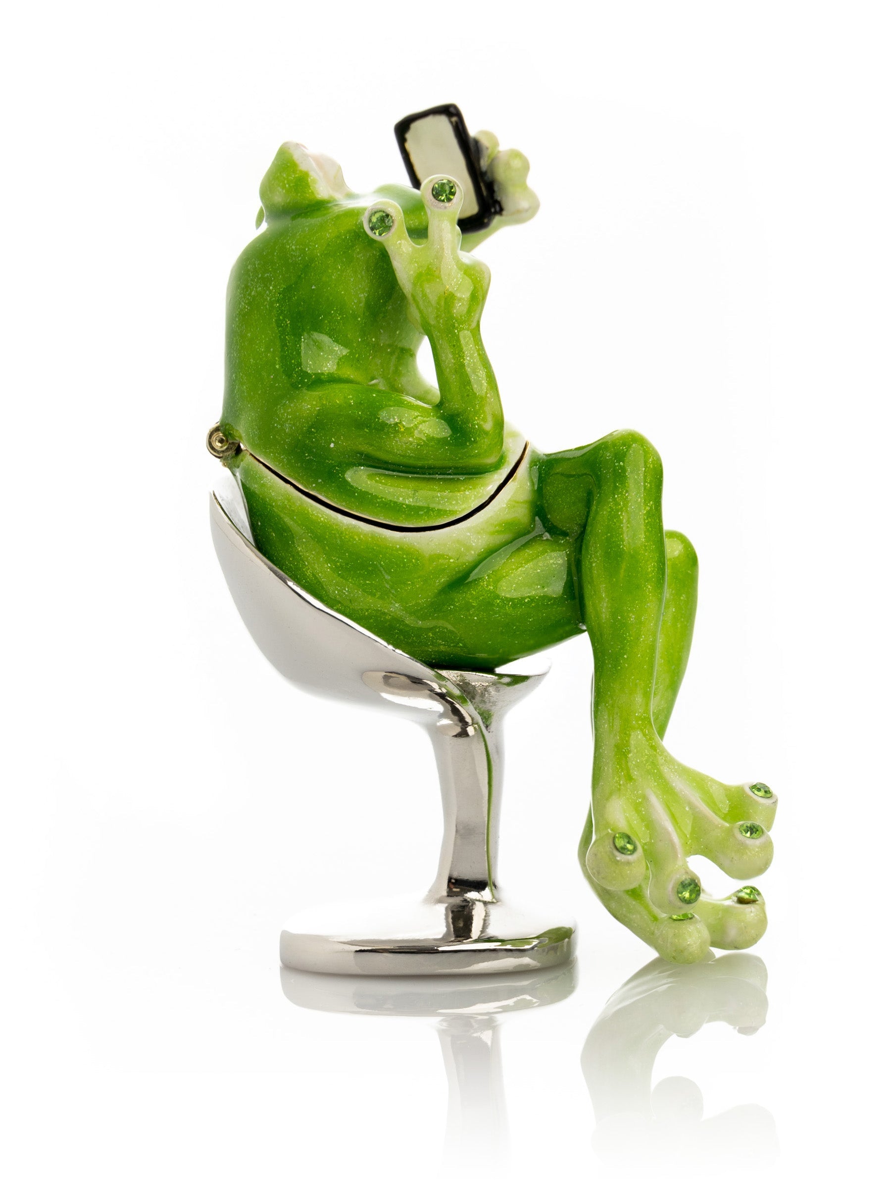 Frog Taking a Selfie Trinket Box-4