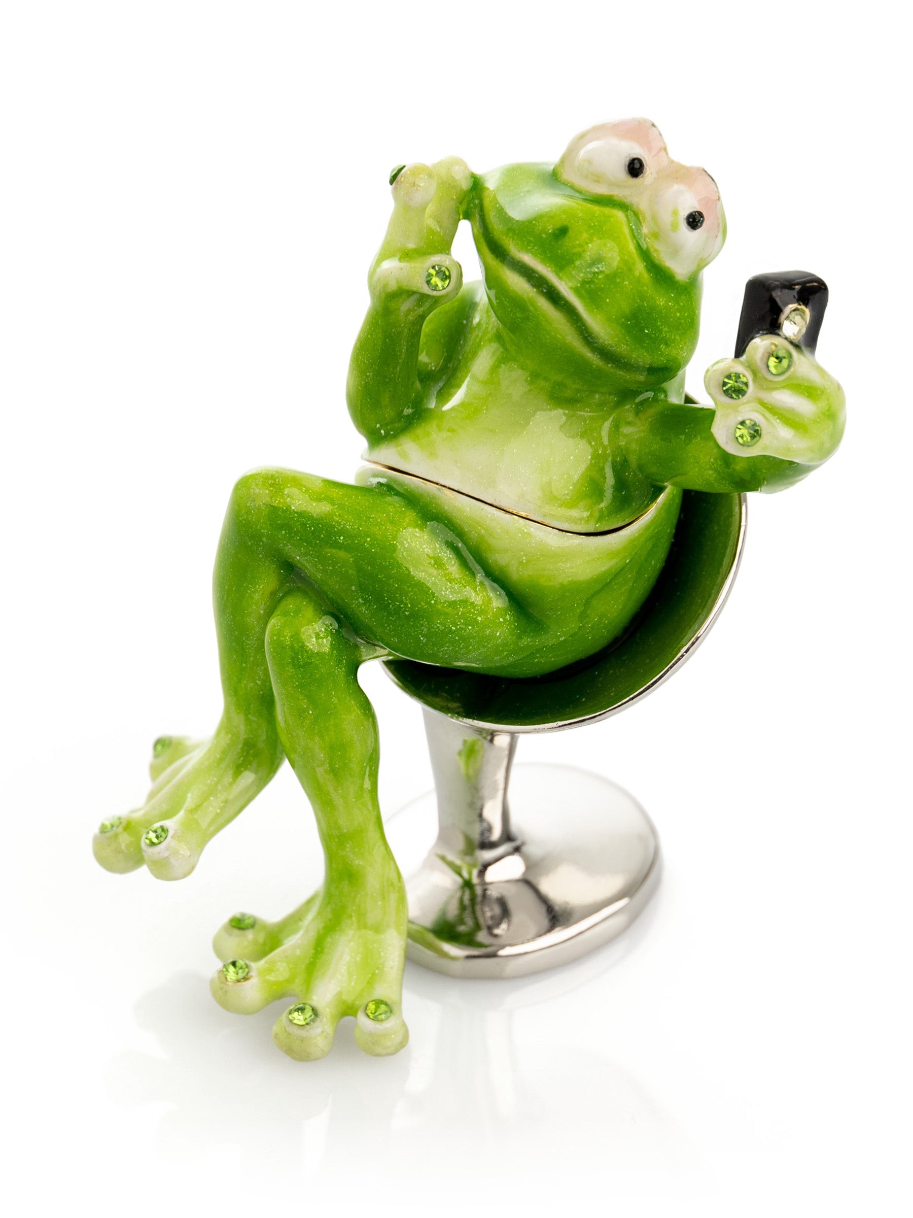 Frog Taking a Selfie Trinket Box-3