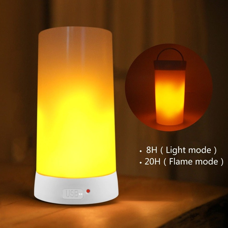 99FAB™ LED Flame Effect Flickering USB Rechargeable Bulb with Gravity Sensor & Remote - 99FAB LED Flame Effect Bulb - 99fab.com
