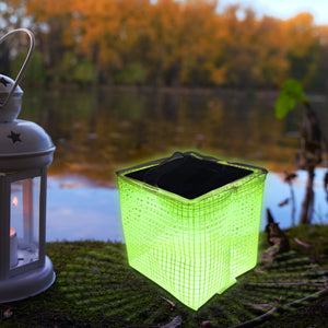 Outdoor Solar Lamp Portable Folding Lamp Lantern Light RGB Rescue Light