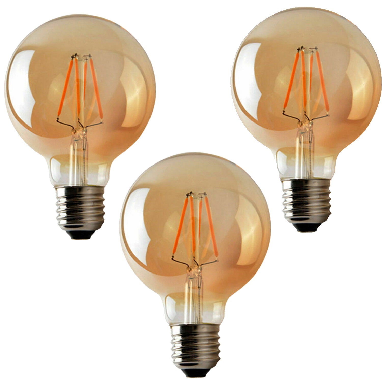 G95 4W LED Edison Bulb E26 Dimmable LED Filament Vintage Light Bulb~1046-9