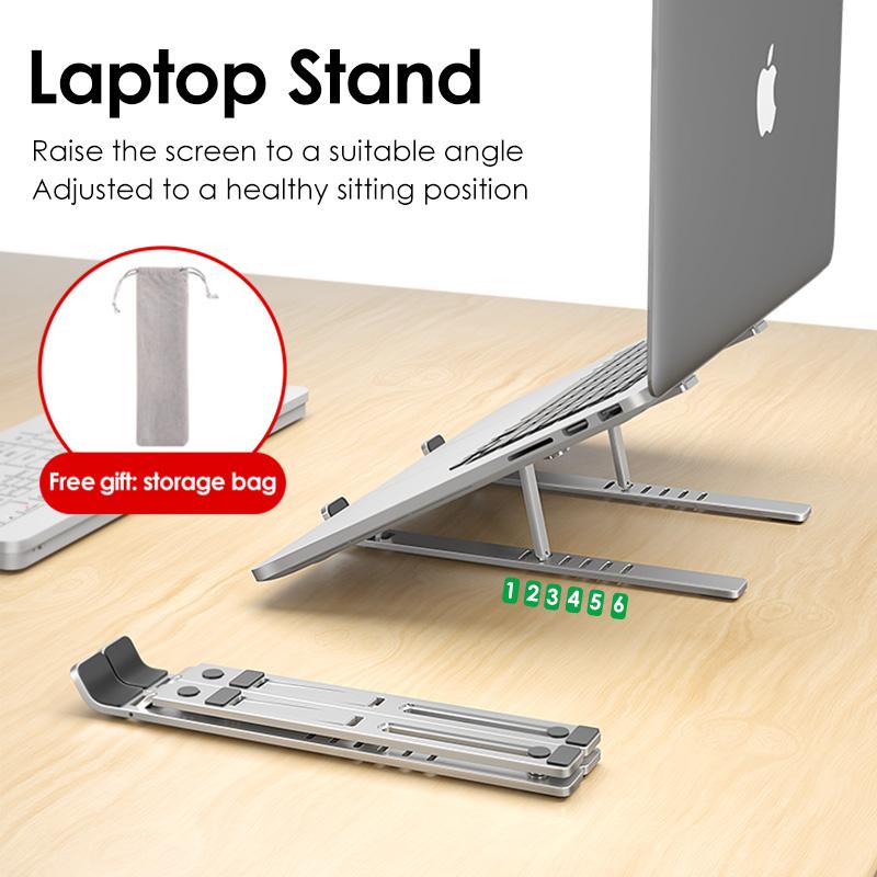 X Style Aluminum Adjustable Foldable Laptop Stand - Foldable Laptop Stand - 99fab.com