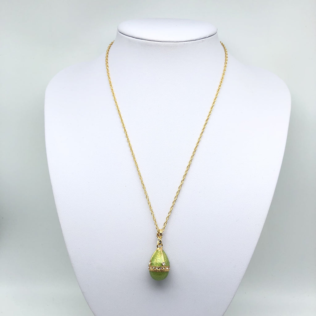 Green Egg Pendant Gold Necklace - 99fab 