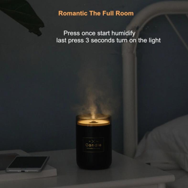 280ML Ultrasonic Air Humidifier Candle Romantic Aroma - Humidifier - 99fab.com