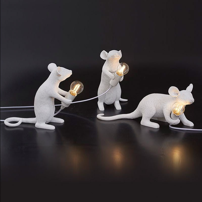 Nordic Modern Resin Mouse Table Lamp LED Night Lights - 99fab 
