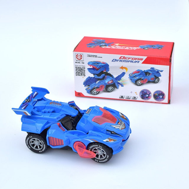 3D Transforming Dinosaur Toy LED Car With Light Sound