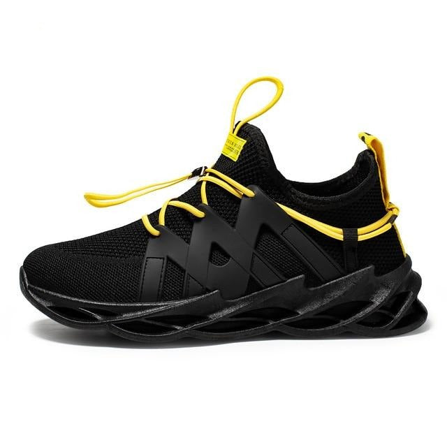 Men Lightweight Casual Running Shoes Shockproof Lack Up Breathable Sneakers