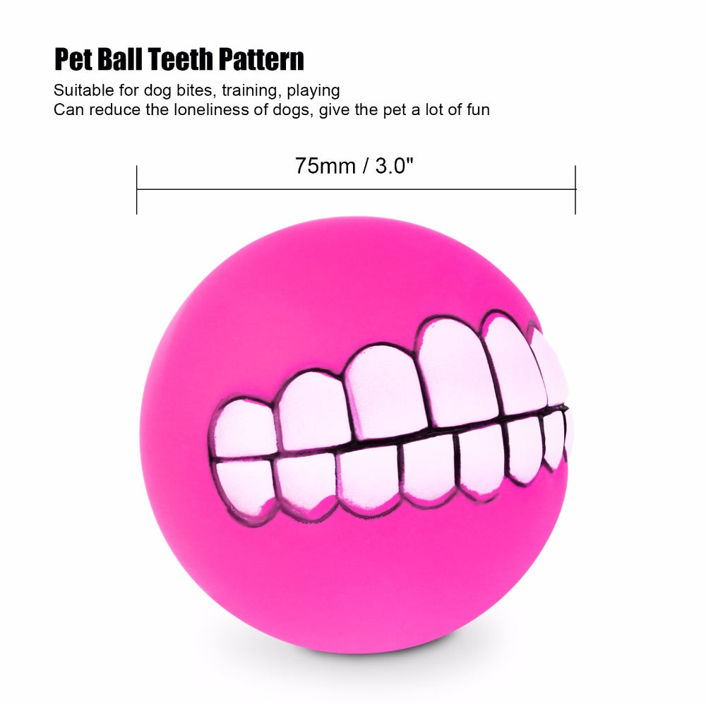Dog Funny Ball Teeth Silicon Toy - pet - 99fab.com